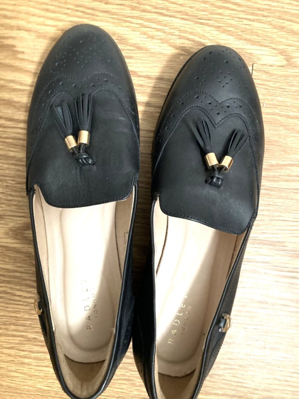 Radley London Black Leather Loafers Women's UK 6 US 8 EU 39